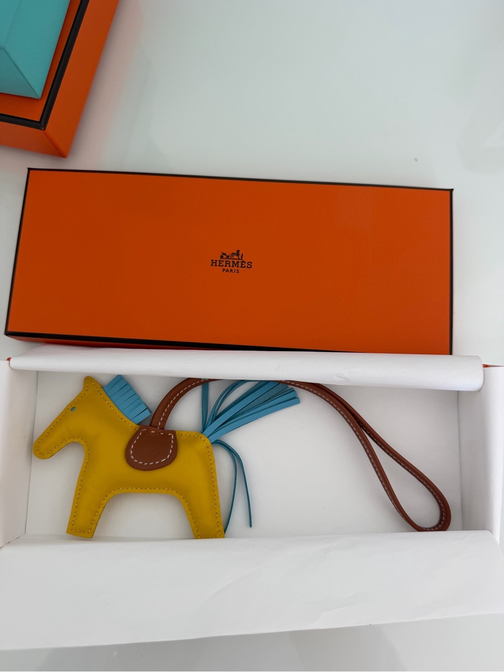 Hermès Yellow & Blue Rodeo Bag Charm